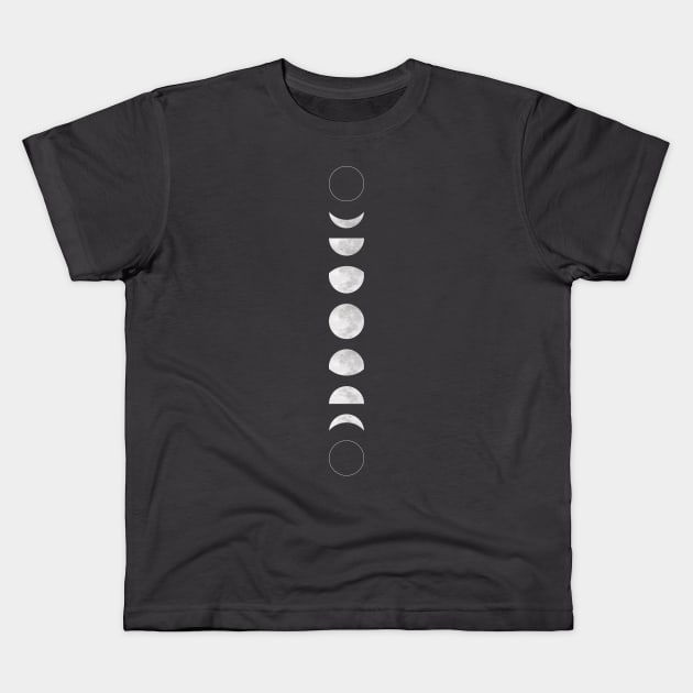 Phases of the Moon - Vertical Kids T-Shirt by Creation247